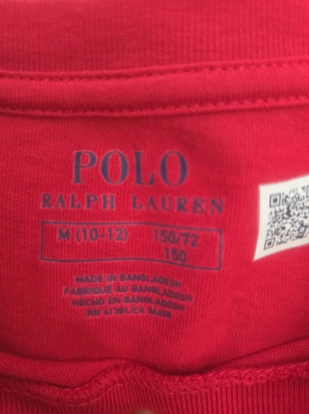 Ralph Lauren Red Polo Crew Neck T‑Shirt